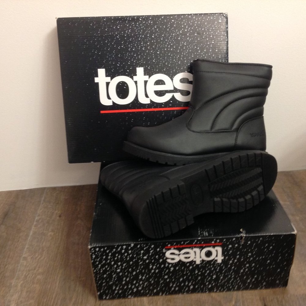 Black Fur Lined Totes Men's Boots Size 9 New